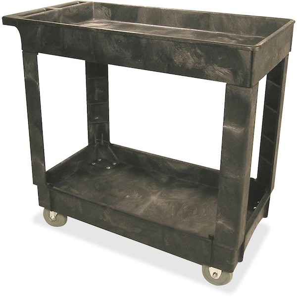 9T6600 Heavy-Duty Utility Cart, 500 lb Load Capacity, 2 Shelves, 34.3" L, 17.4" W, 31.5" H
